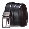 Premium Reversible Leather Belt for Men | 360° Rotating Buckle | Black & Brown