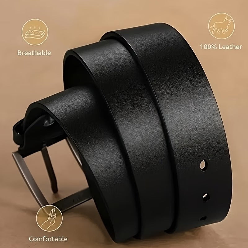Genuine Leather belt shine plain