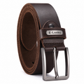 Premium cow Leather Belt for Men , Genuine Leather one piece, Casual, Office & Dress Wear- Black color