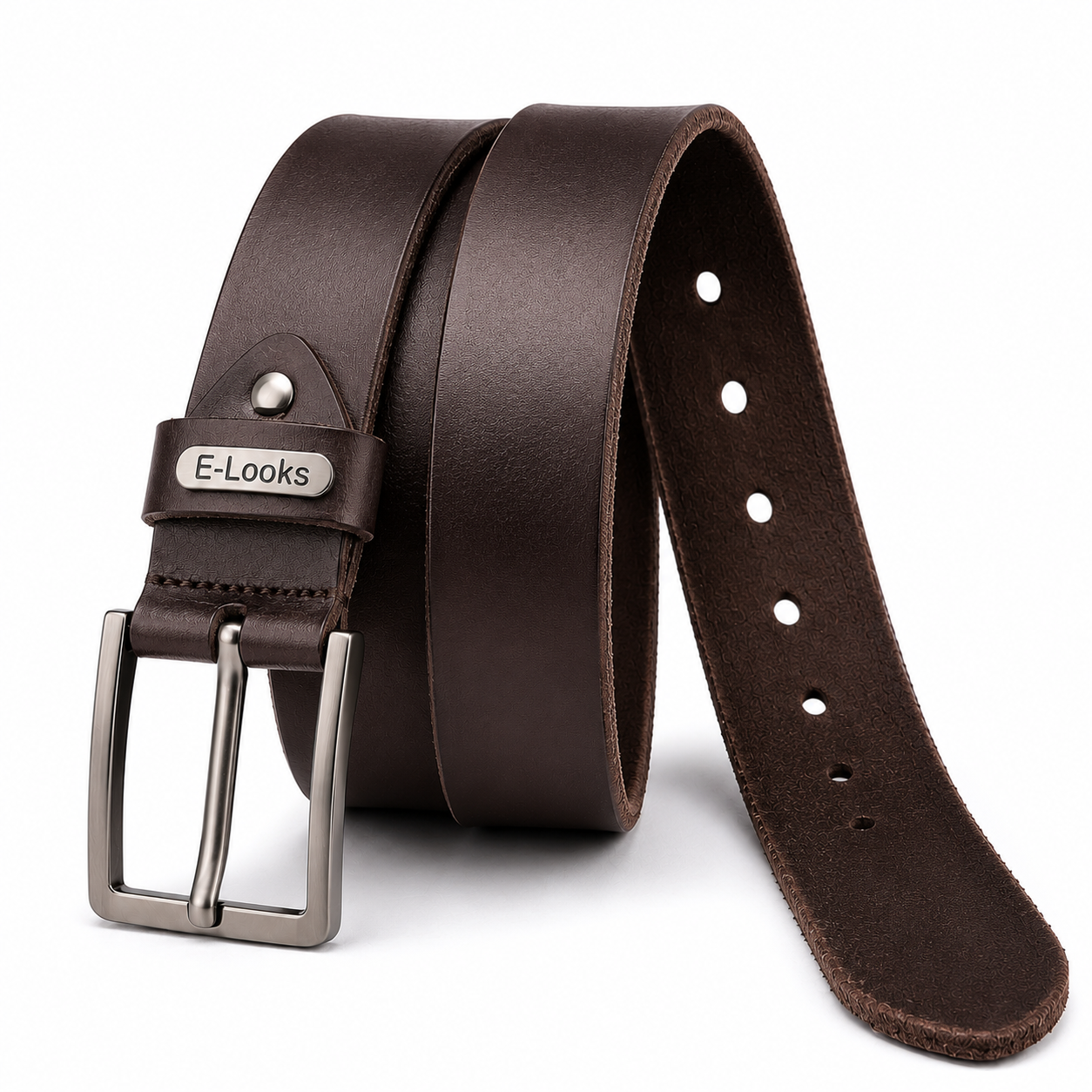 Premium cow Leather Belt for Men , Genuine Leather one piece, Casual, Office & Dress Wear- Black color