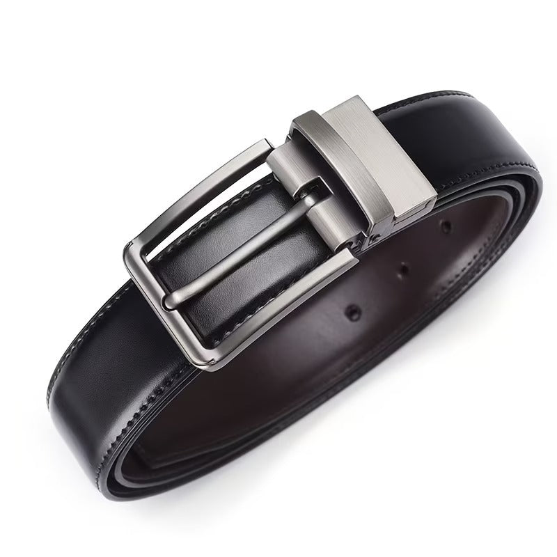 E Looks Reversible Leather Belt – Black & Brown