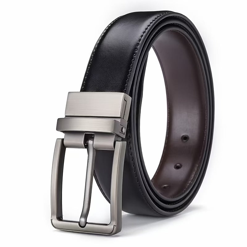 E Looks Reversible Leather Belt – Black & Brown