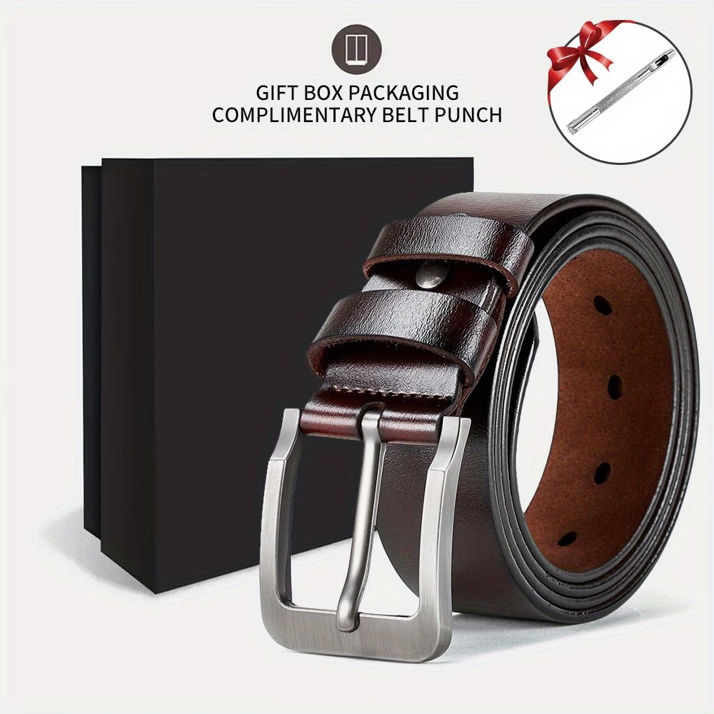 Genuine Leather Belt for Men-Brown